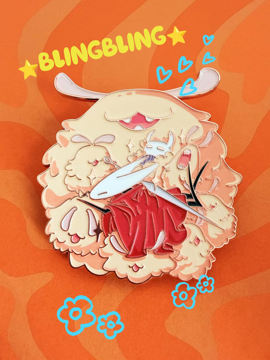 Hollow Knight The Knight & Hornet & Fleas Pin